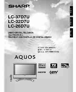 Sharp Flat Panel Television LC 26D7U-page_pdf
